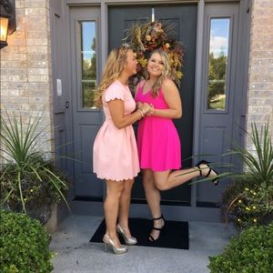 Hot pink homecoming dress